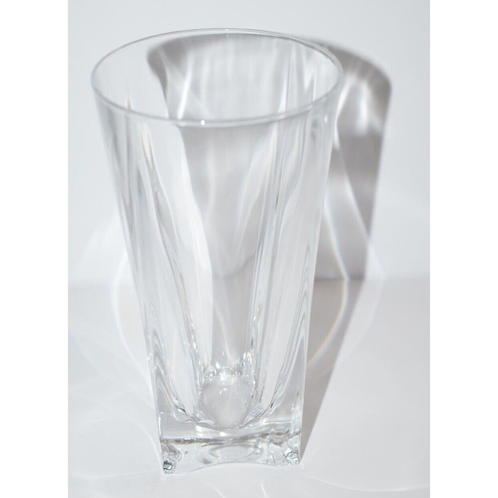 Clear Drinking Glass Square Heavy Bottom Tumbler Highball Art Deco‎ style